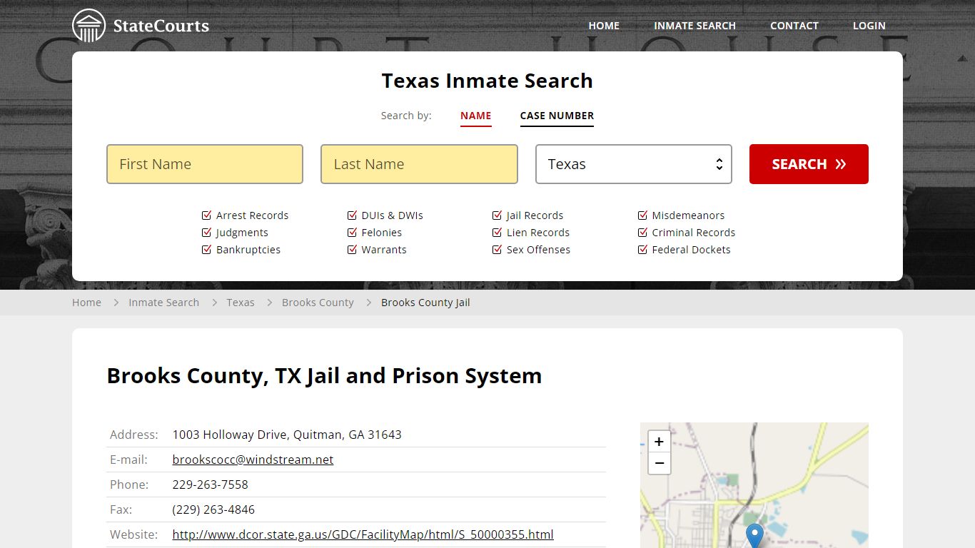 Brooks County Jail Inmate Records Search, Texas - StateCourts